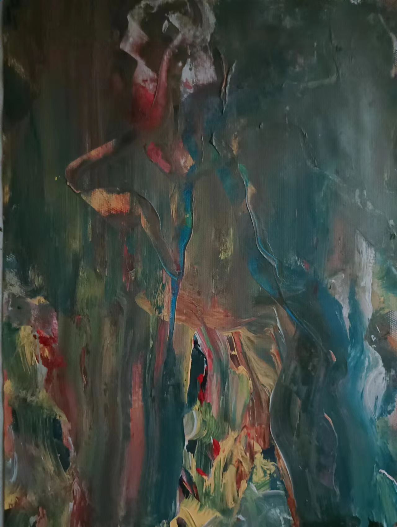 17、38x53cm紙本丙烯《內部》