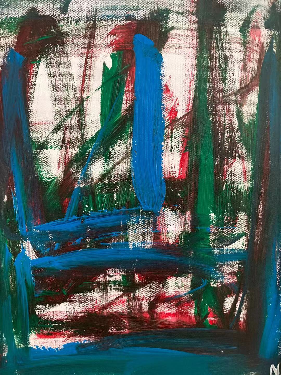 5、38x56cm紙本丙烯《無題》