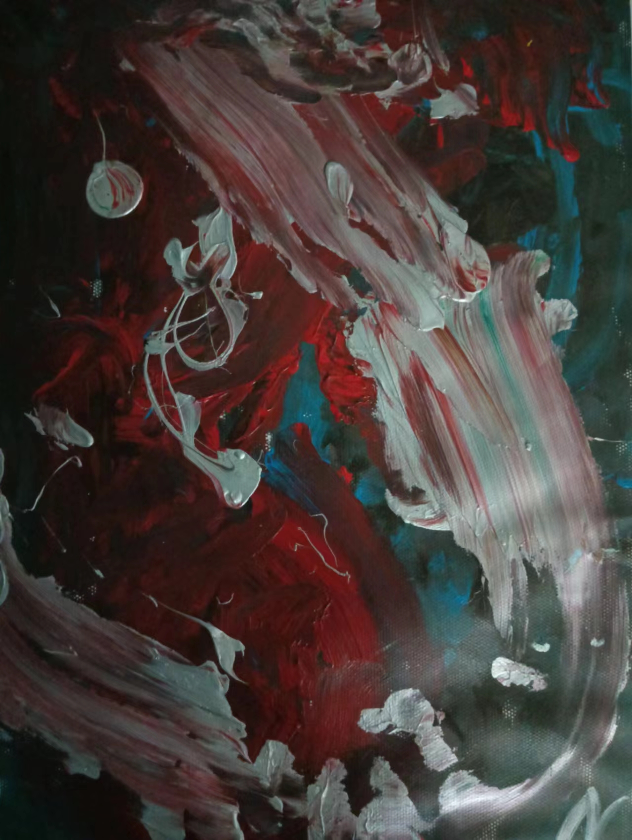 38x53cm紙本丙烯《浪》